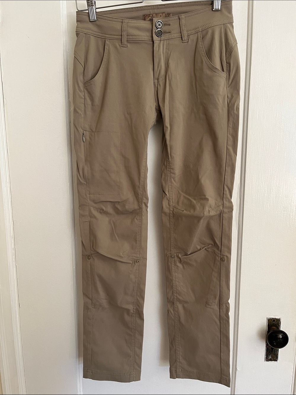 Prana Halle Khaki Outdoor Hiking Stretch Cargo Pants - Picture 2 of 9